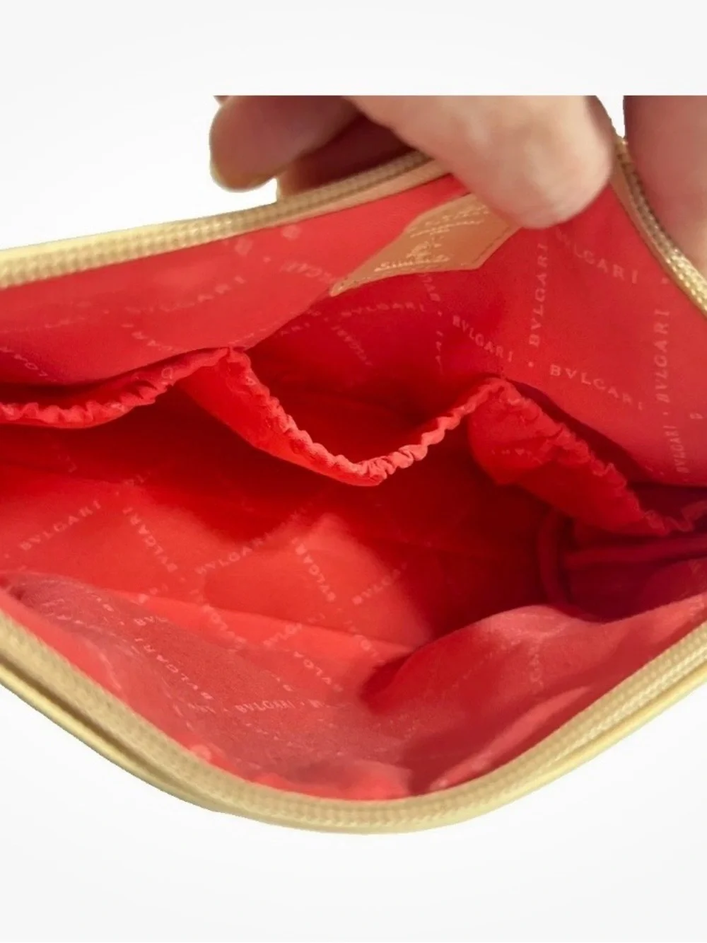 Emirates Airlines BVLGARI First Class Champagne Cream Amenity Kit w/ Toiletries